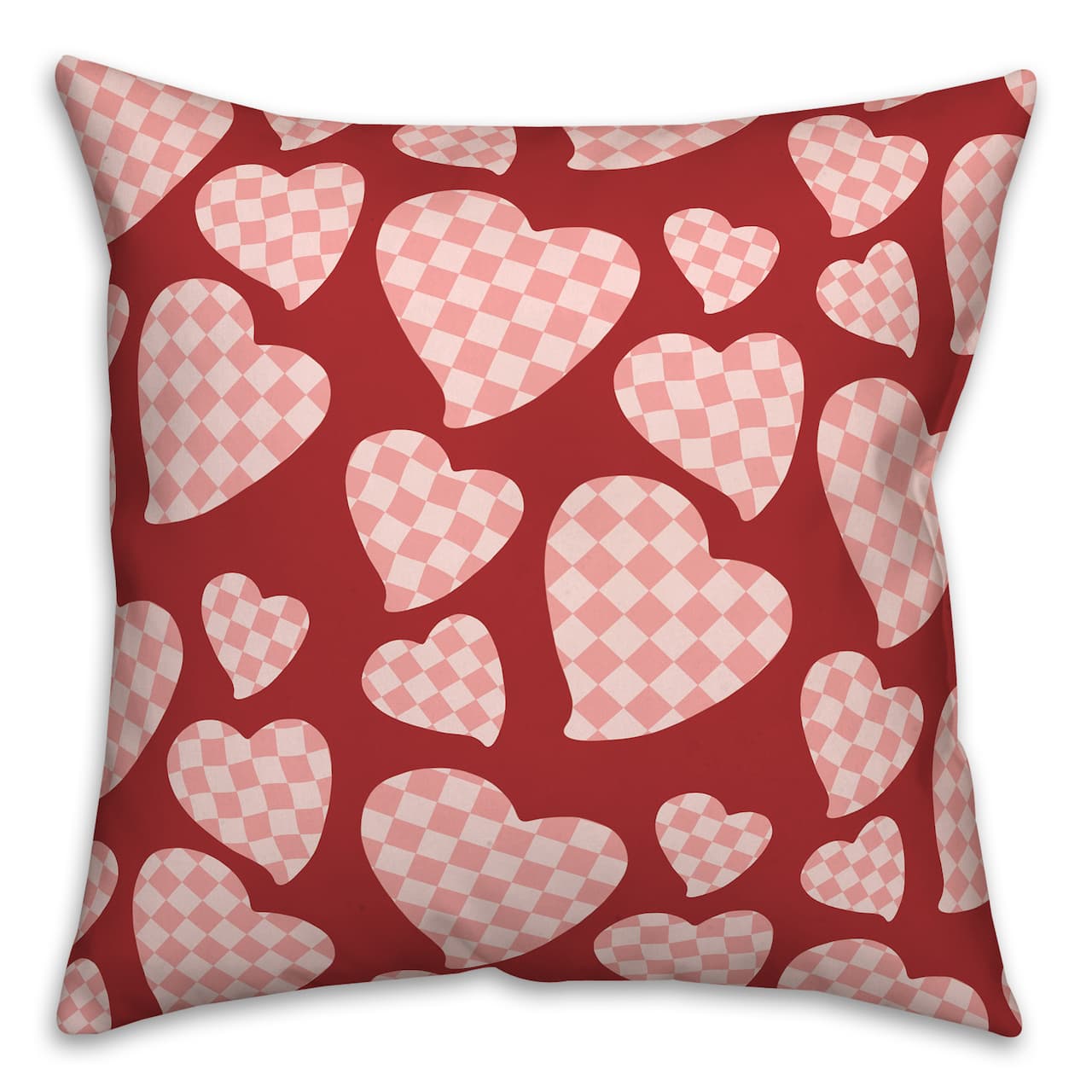 Buffalo Check Valentine's Day Heart Throw Pillow
